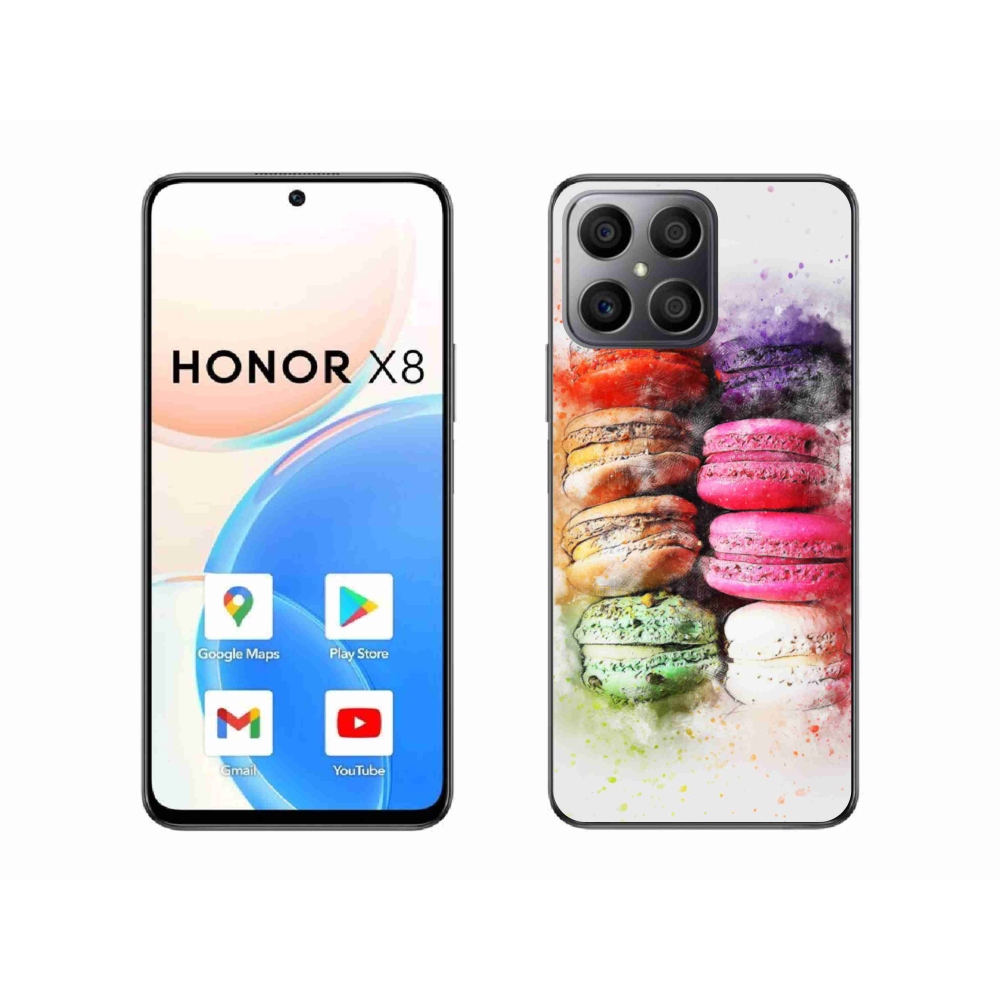 Gelový kryt mmCase na Honor X8 - makrónky