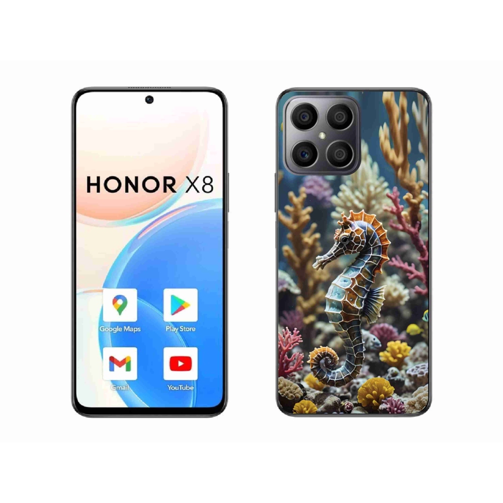 Gelový kryt mmCase na Honor X8 - mořský koník 2