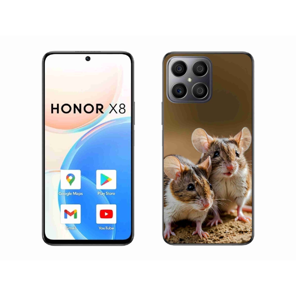 Gelový kryt mmCase na Honor X8 - myší duo