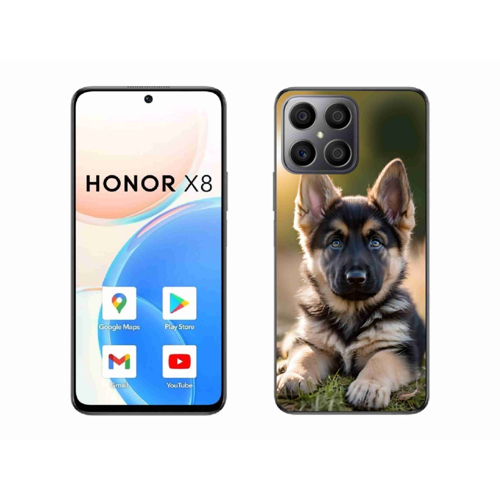 Gelový kryt mmCase na Honor X8 - německý ovčák v přírodě