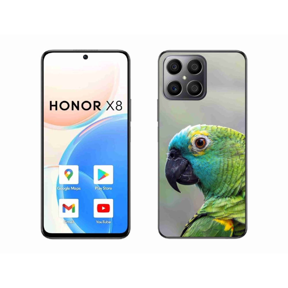 Gelový kryt mmCase na Honor X8 - papoušek amazoňan