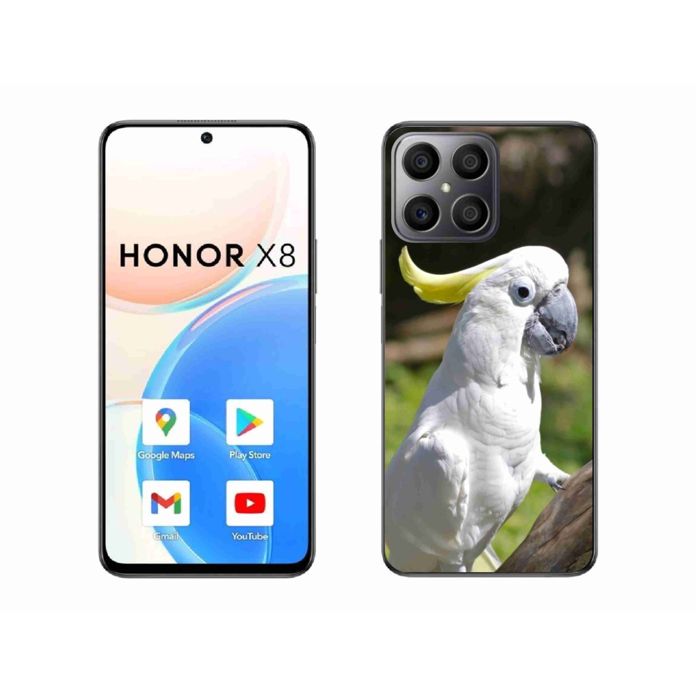 Gelový kryt mmCase na Honor X8 - papoušek kakadu 2