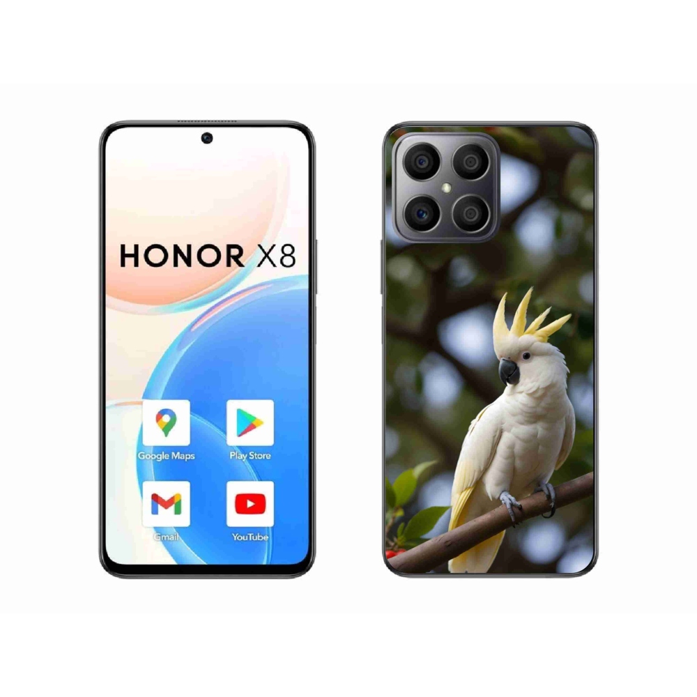 Gelový kryt mmCase na Honor X8 - papoušek kakadu 3