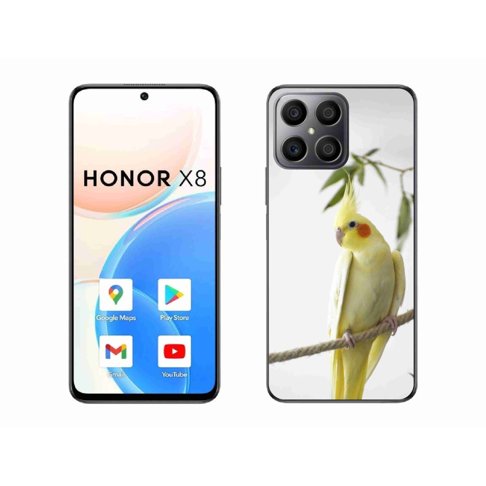 Gelový kryt mmCase na Honor X8 - papoušek korela chocholatá