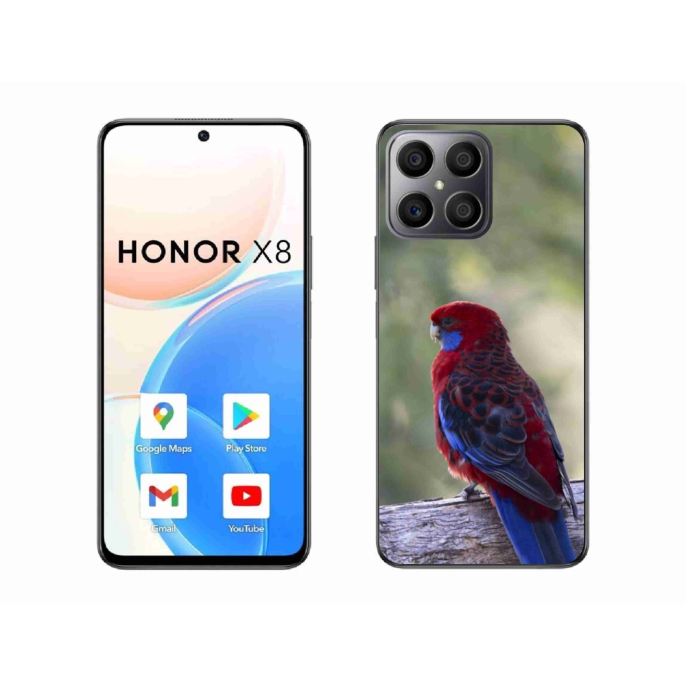 Gelový kryt mmCase na Honor X8 - papoušek rosela