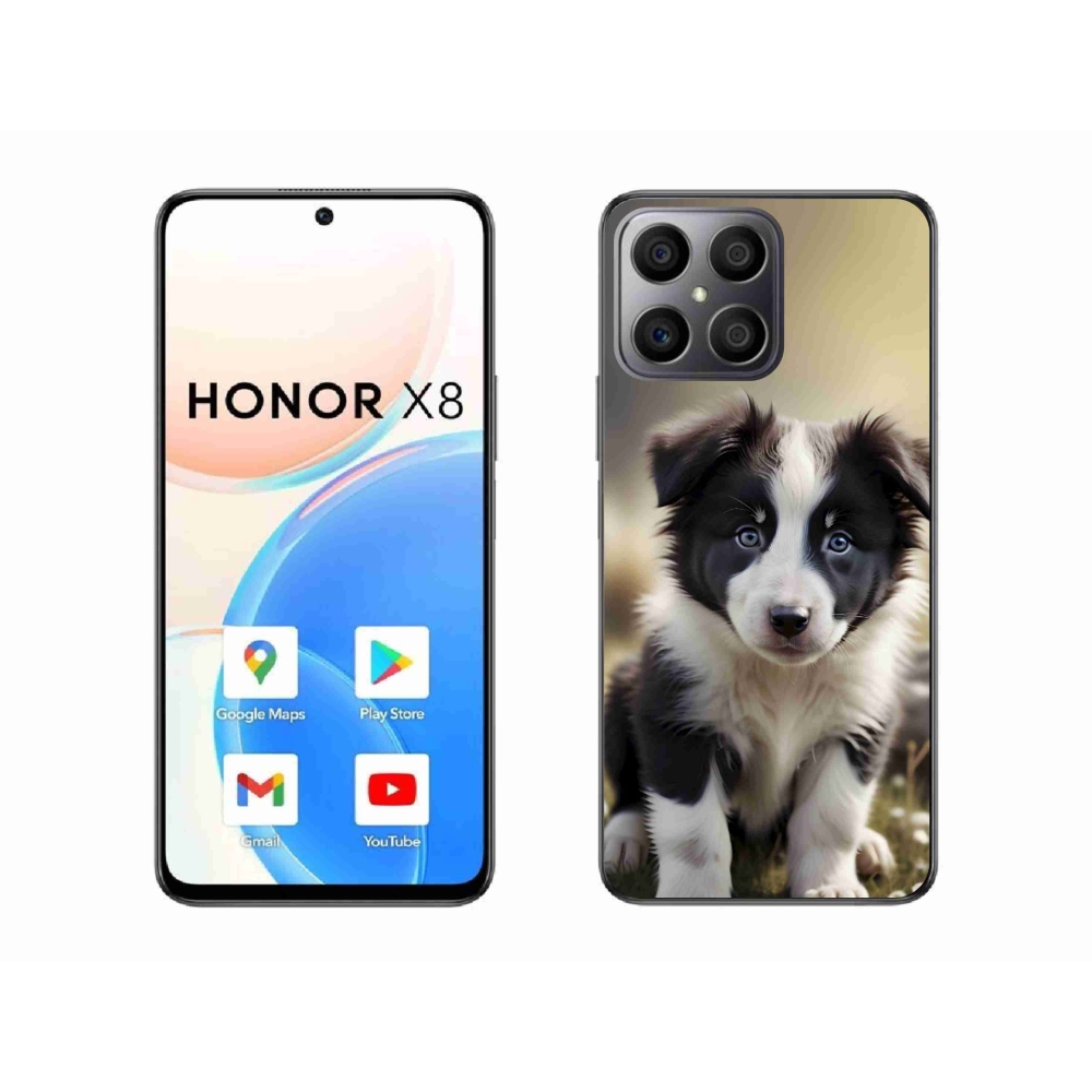 Gelový kryt mmCase na Honor X8 - roztomilá border kolie