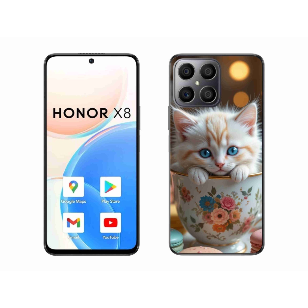 Gelový kryt mmCase na Honor X8 - roztomilé kotě 6