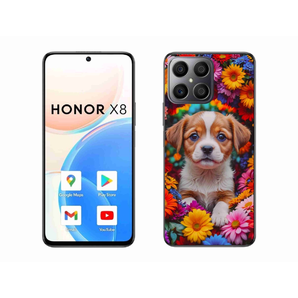 Gelový kryt mmCase na Honor X8 - roztomilé štěně
