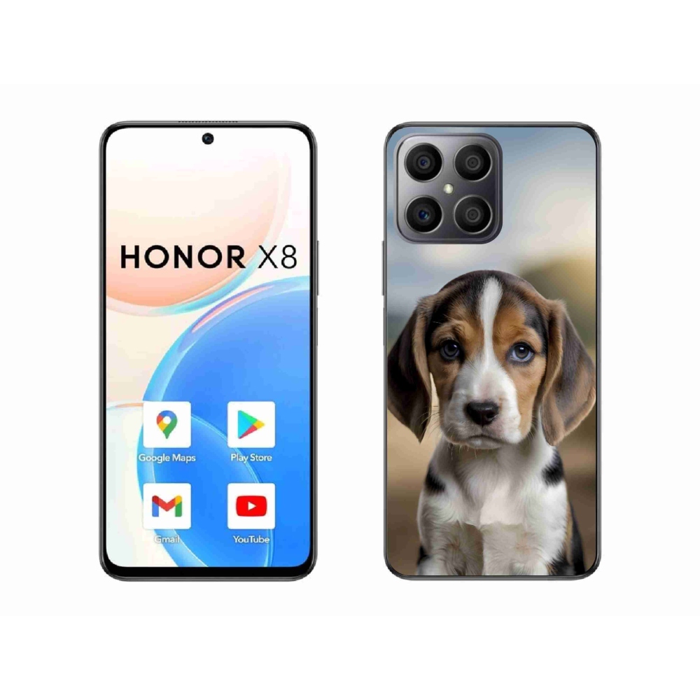 Gelový kryt mmCase na Honor X8 - roztomilý bígl