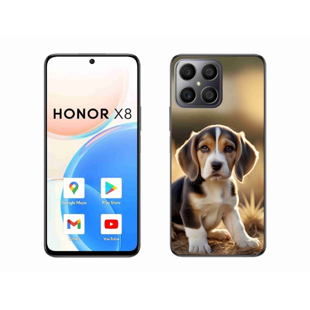 Gelový kryt mmCase na Honor X8 - roztomilý bígl