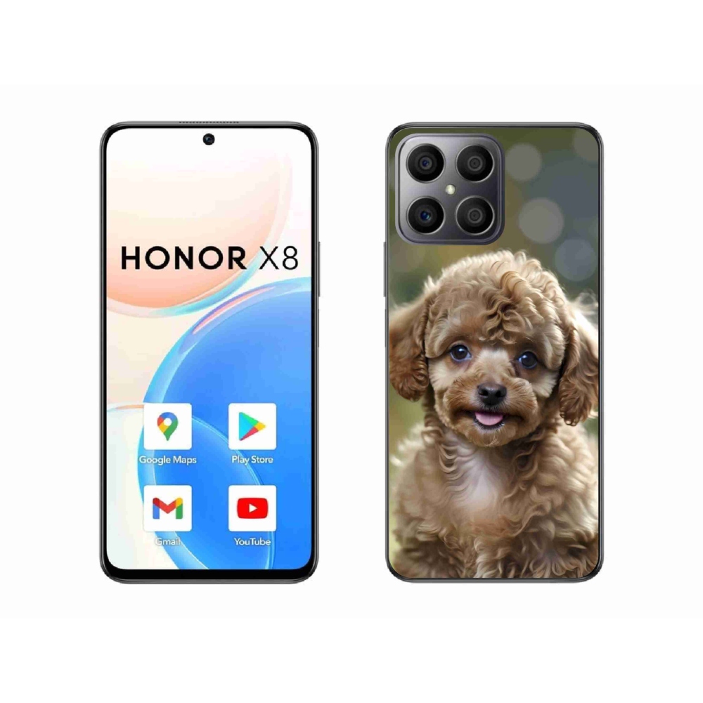 Gelový kryt mmCase na Honor X8 - roztomilý pudl