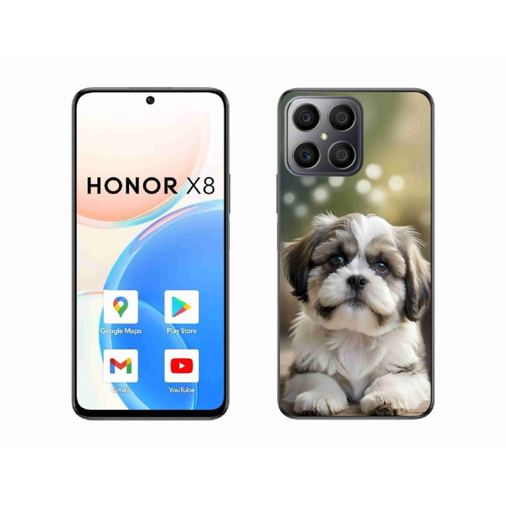Gelový kryt mmCase na Honor X8 - roztomilý shih-tzu