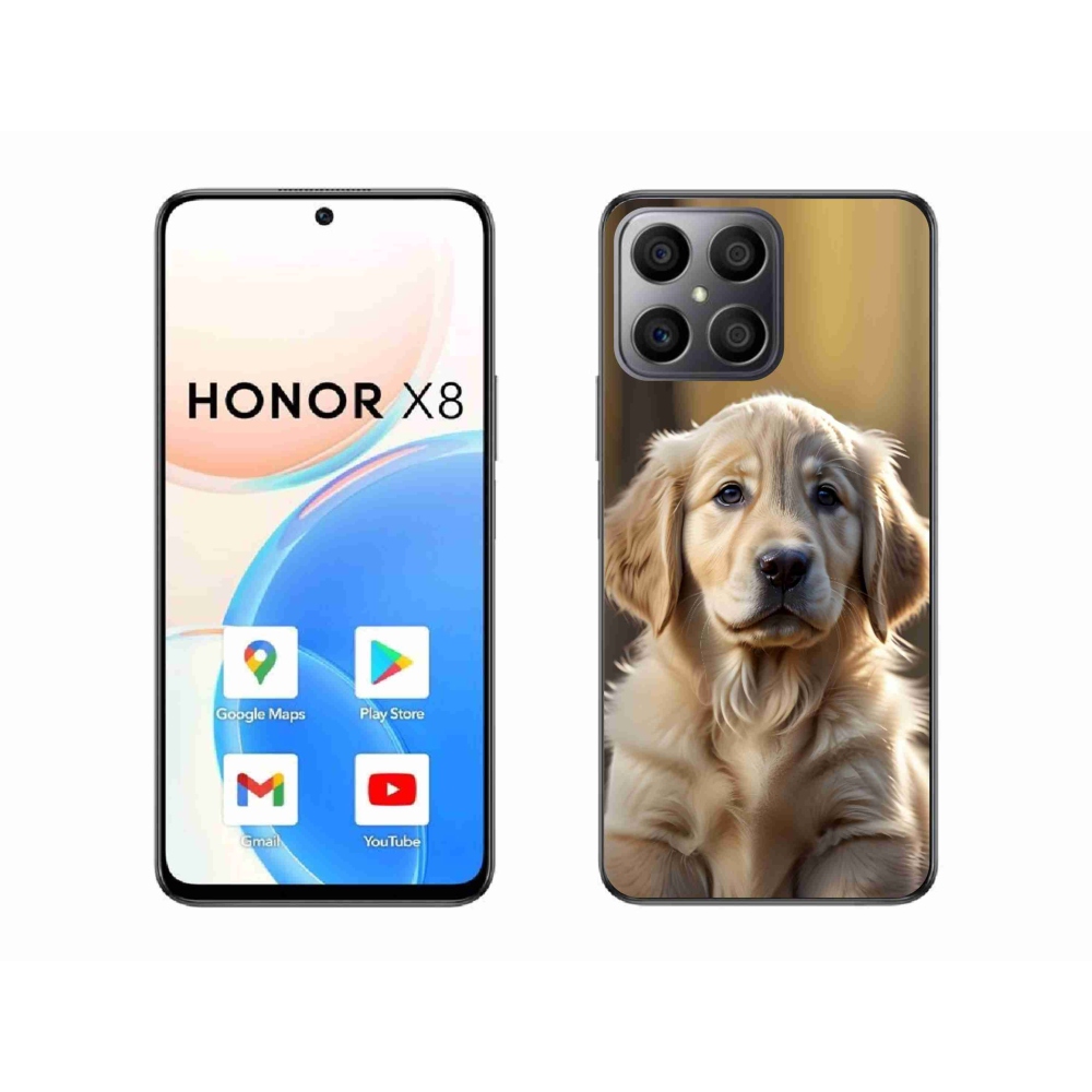 Gelový kryt mmCase na Honor X8 - roztomilý zlatý retrívr