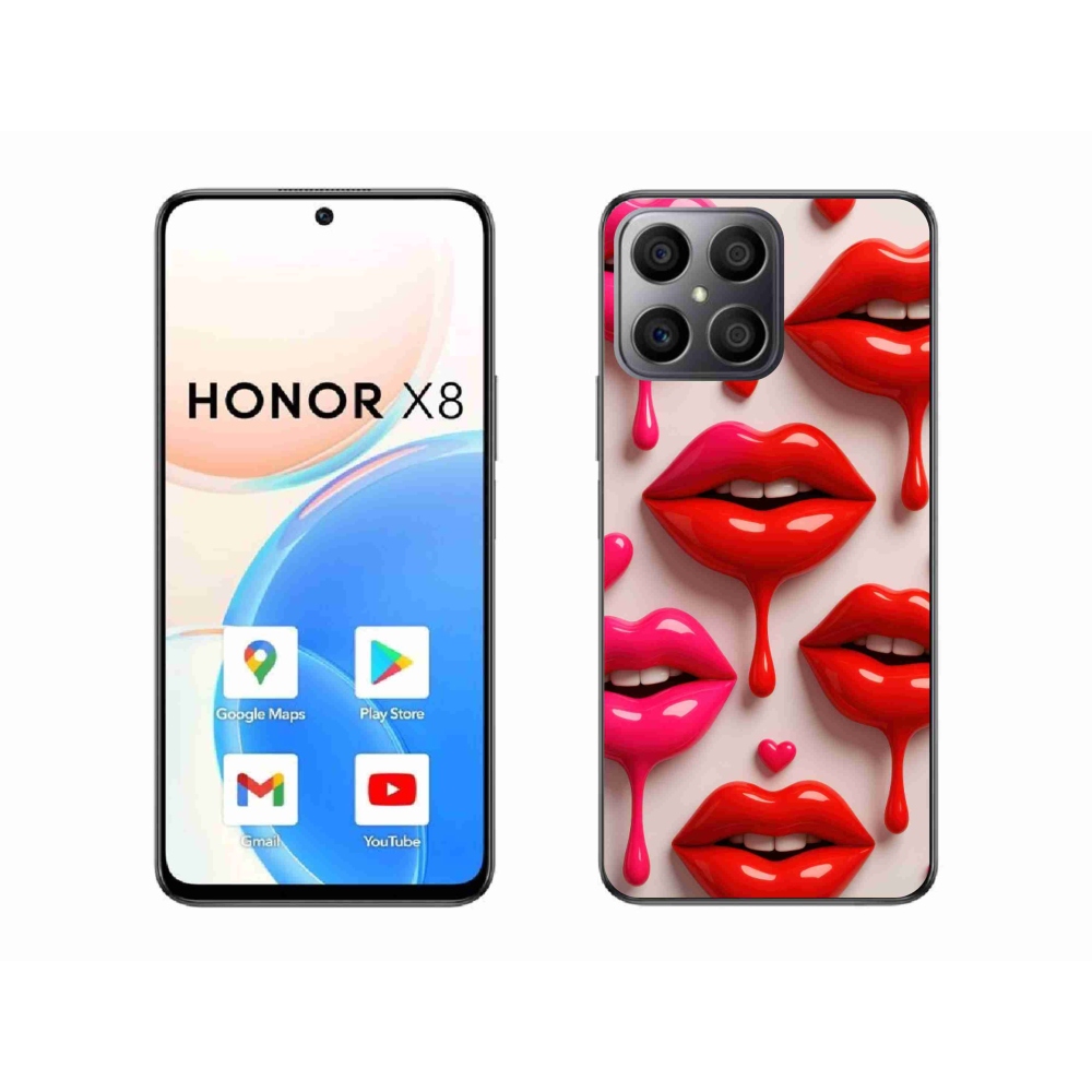 Gelový kryt mmCase na Honor X8 - rty 2
