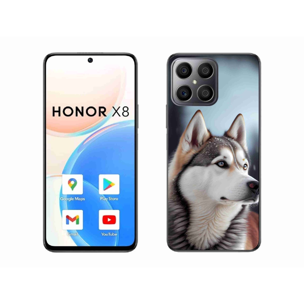 Gelový kryt mmCase na Honor X8 - sibiřský husky