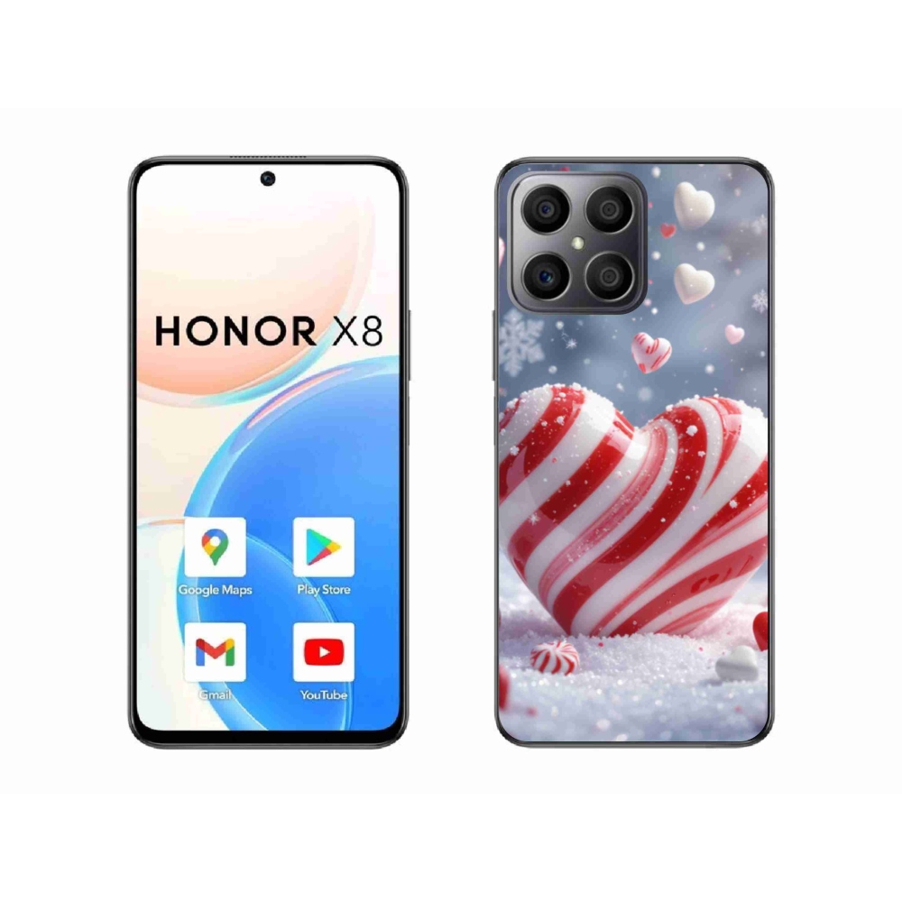 Gelový kryt mmCase na Honor X8 - sladké srdce