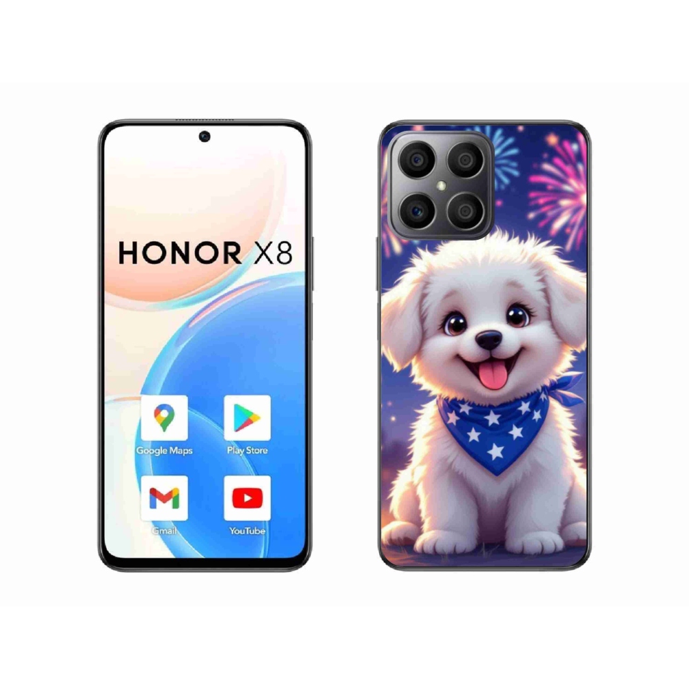 Gelový kryt mmCase na Honor X8 - slavnostní štěně