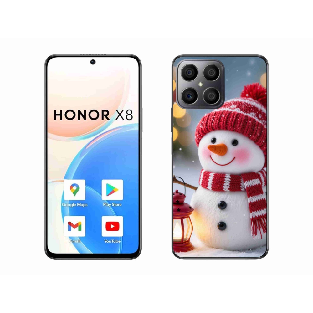 Gelový kryt mmCase na Honor X8 - sněhulák 2