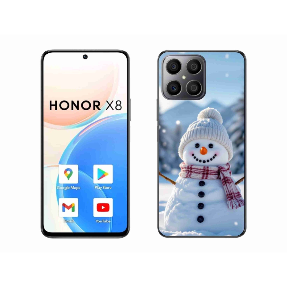 Gelový kryt mmCase na Honor X8 - sněhulák 3
