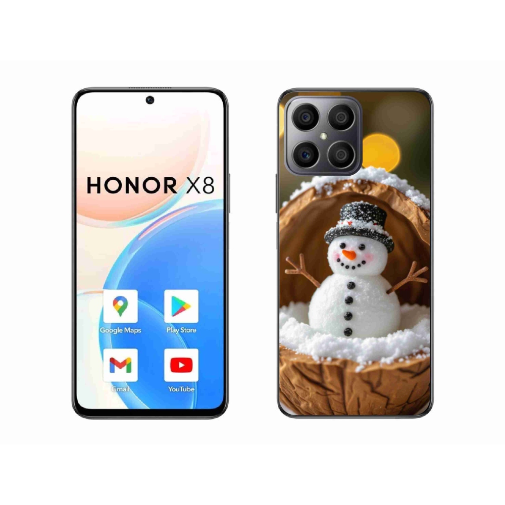 Gelový kryt mmCase na Honor X8 - sněhulák 4