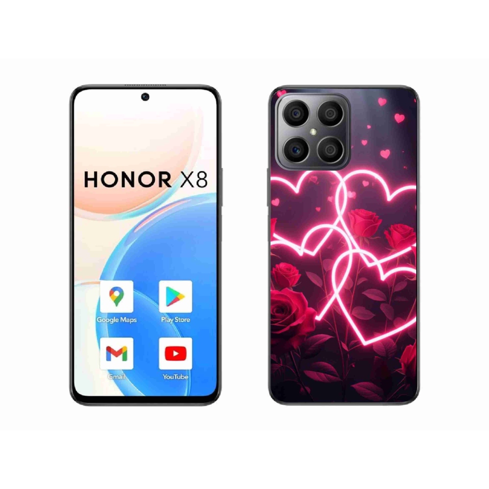 Gelový kryt mmCase na Honor X8 - srdce lásky