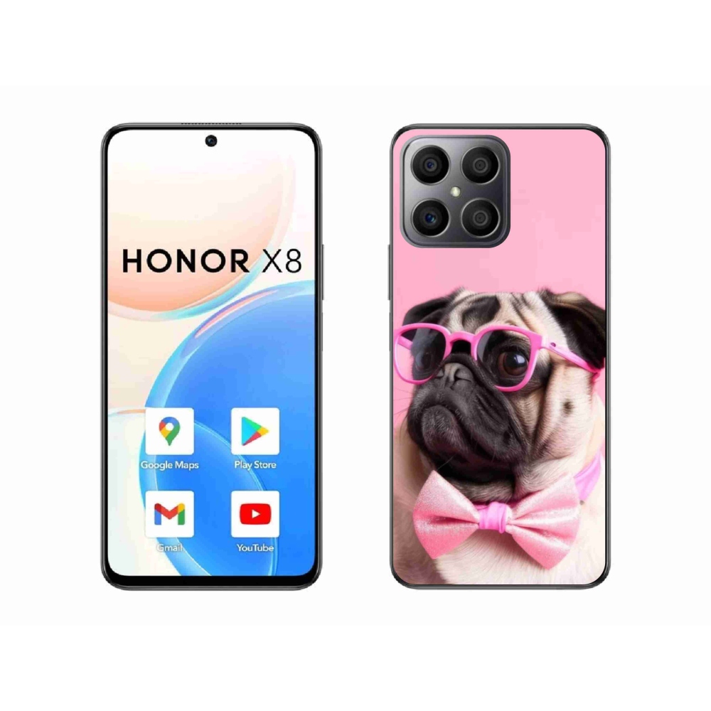 Gelový kryt mmCase na Honor X8 - stylový mops