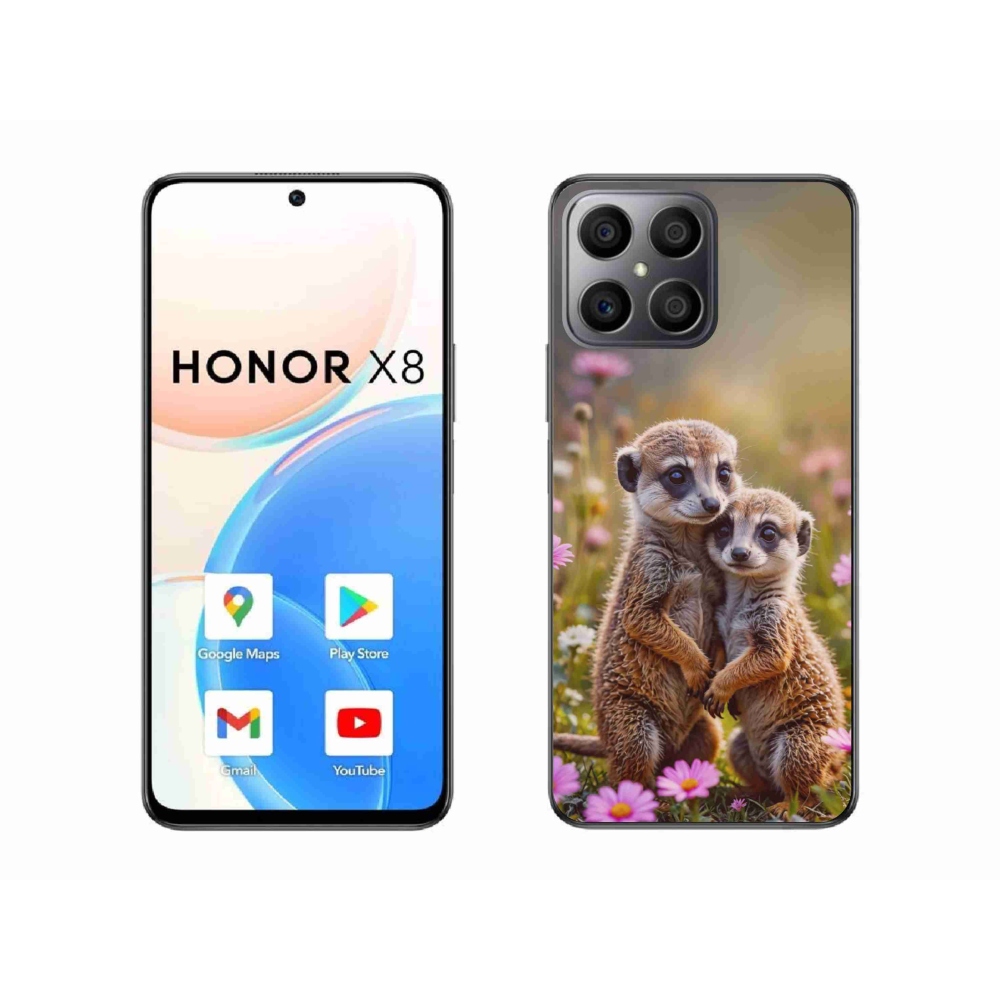 Gelový kryt mmCase na Honor X8 - surikatí duo