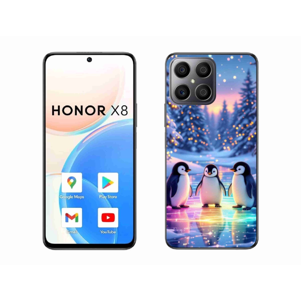 Gelový kryt mmCase na Honor X8 - tučnáci