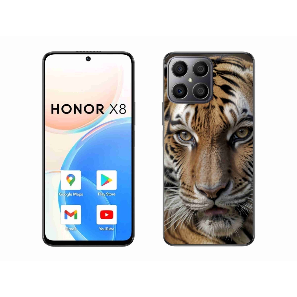Gelový kryt mmCase na Honor X8 - tygří pohled
