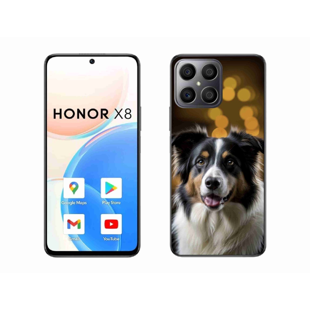 Gelový kryt mmCase na Honor X8 - usměvavý australský ovčák
