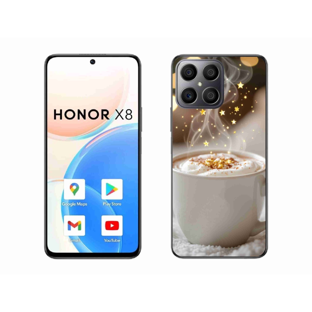 Gelový kryt mmCase na Honor X8 - vánoční horký nápoj