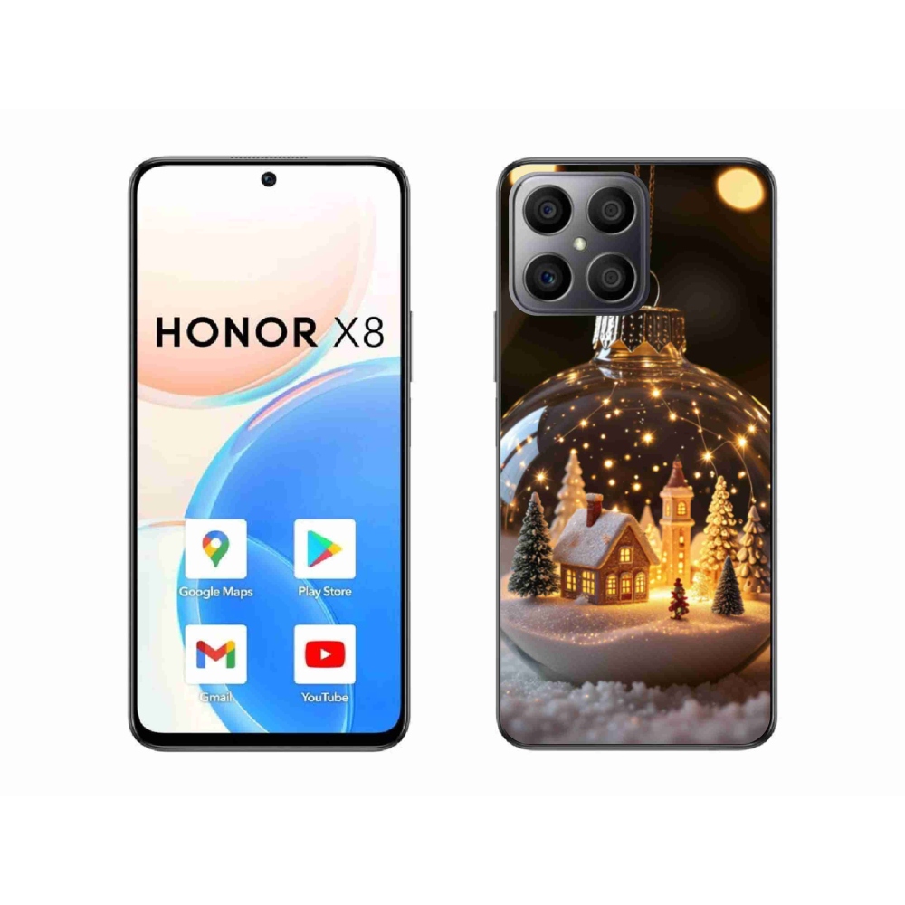 Gelový kryt mmCase na Honor X8 - vánoční koule 3