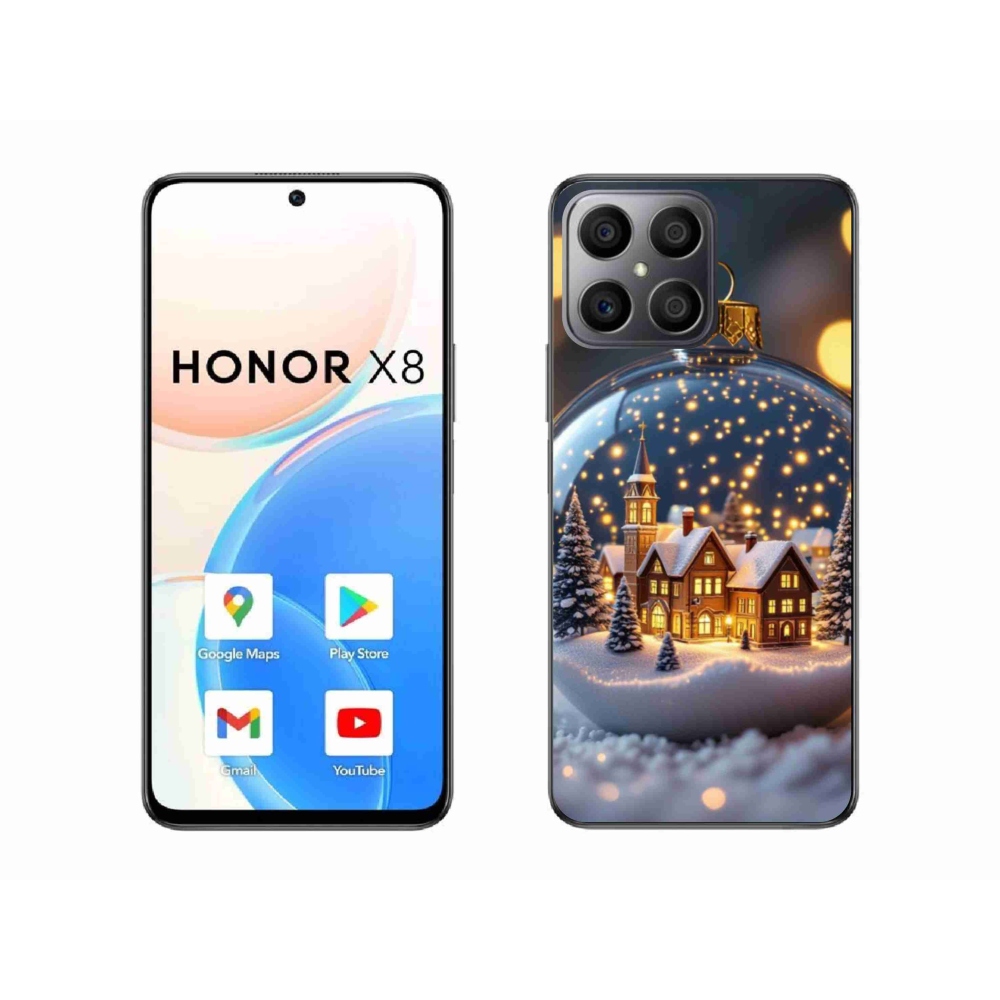 Gelový kryt mmCase na Honor X8 - vánoční koule 4
