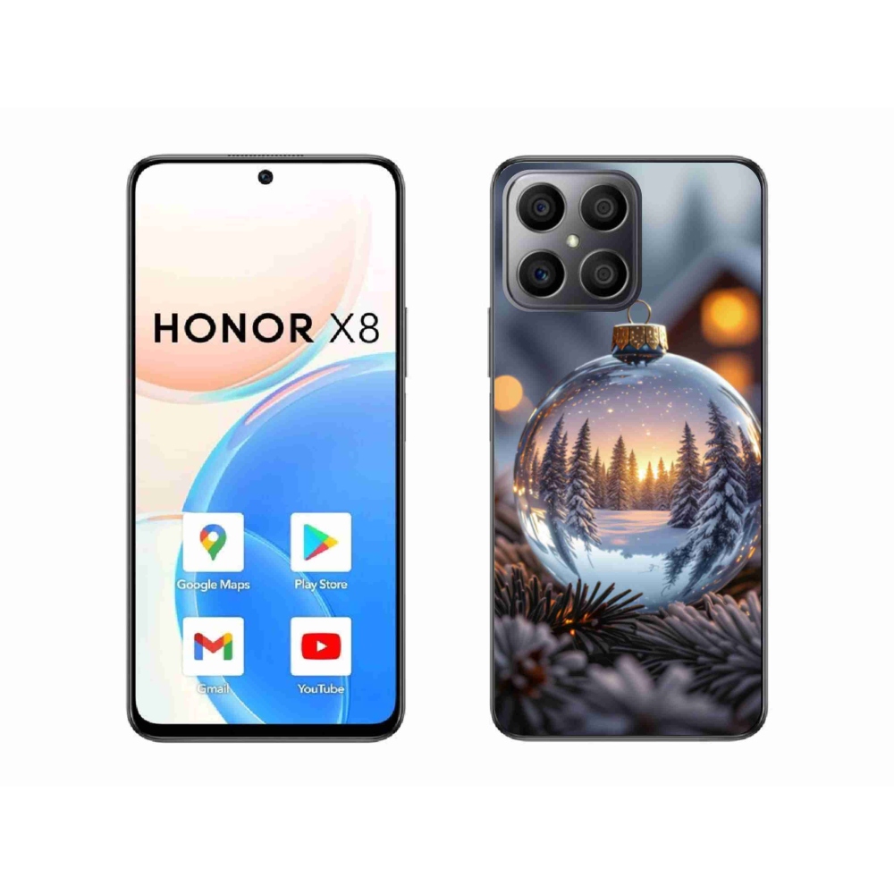 Gelový kryt mmCase na Honor X8 - vánoční ozdoba
