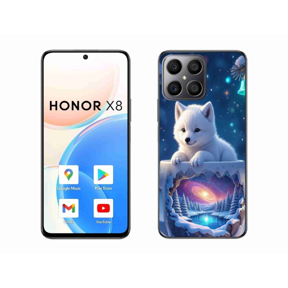 Gelový kryt mmCase na Honor X8 - vánoční štěně