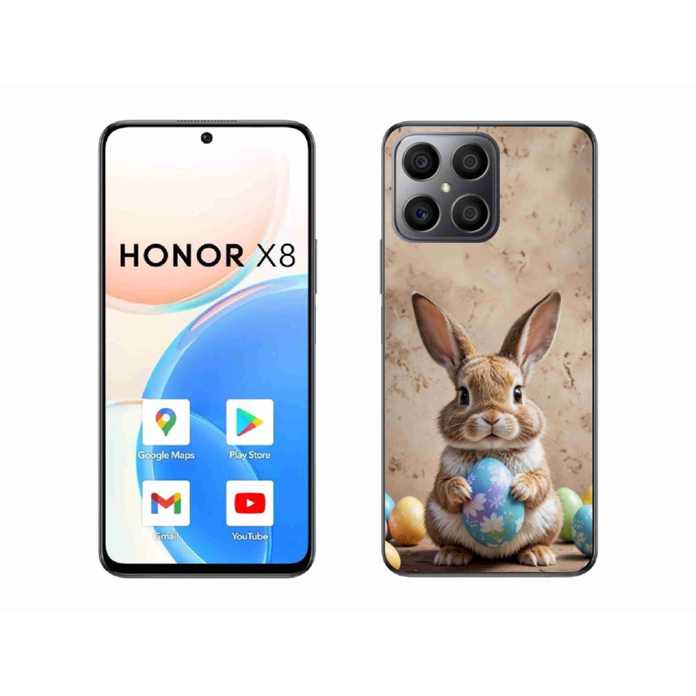 Gelový kryt mmCase na Honor X8 - velikonoční králíček