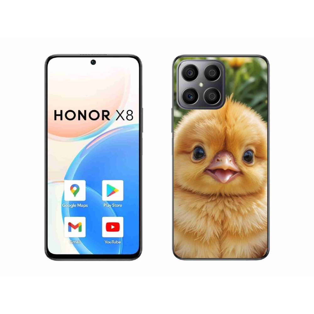Gelový kryt mmCase na Honor X8 - veselé kuřátko