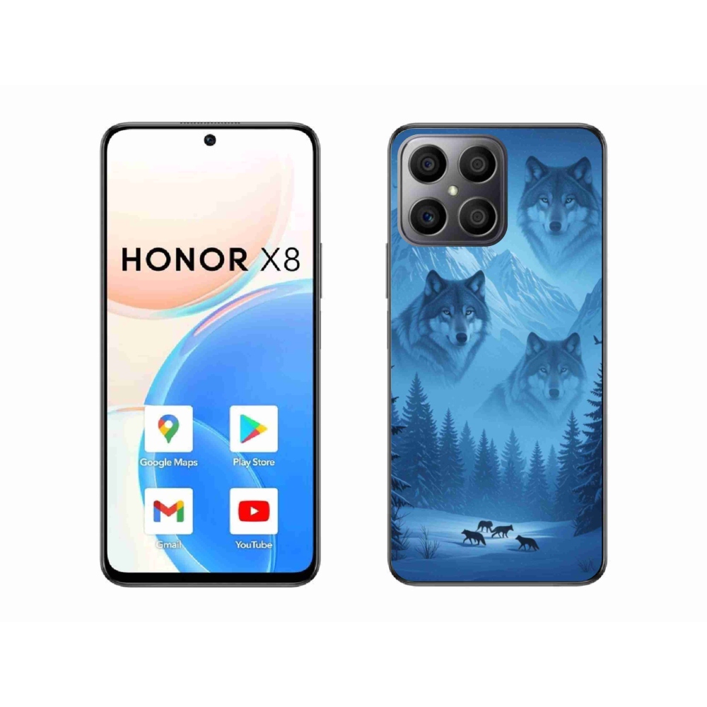 Gelový kryt mmCase na Honor X8 - vlčí smečka
