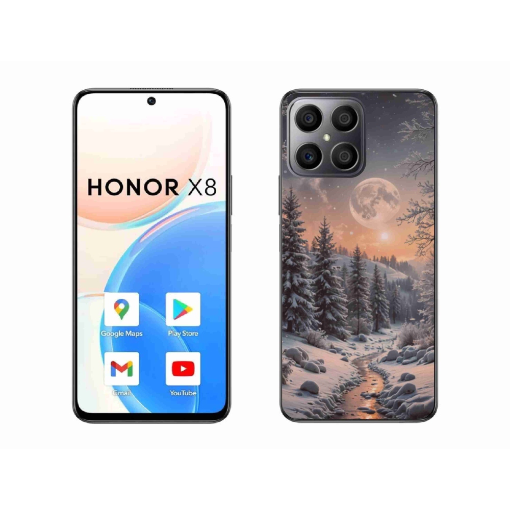 Gelový kryt mmCase na Honor X8 - zimní krajina 2