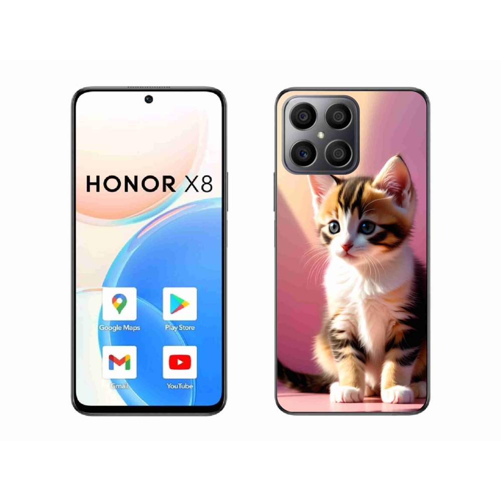 Gelový kryt mmCase na Honor X8 - zvědavé kotě 2