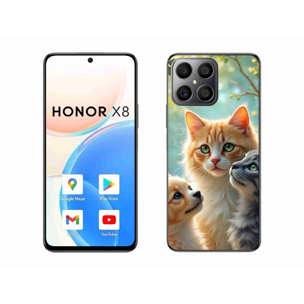 Gelový kryt mmCase na Honor X8 - zvířecí přátelství 2