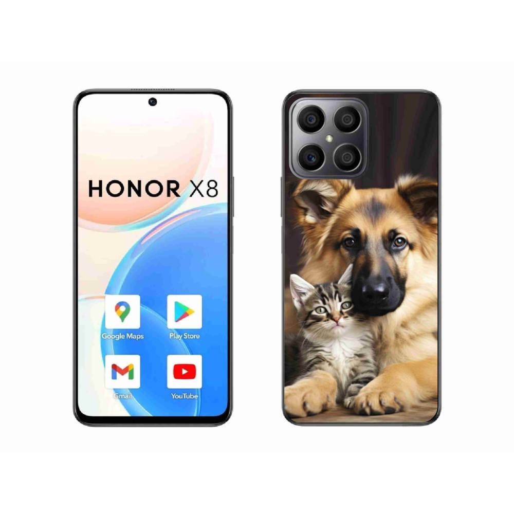 Gelový kryt mmCase na Honor X8 - zvířecí přátelství