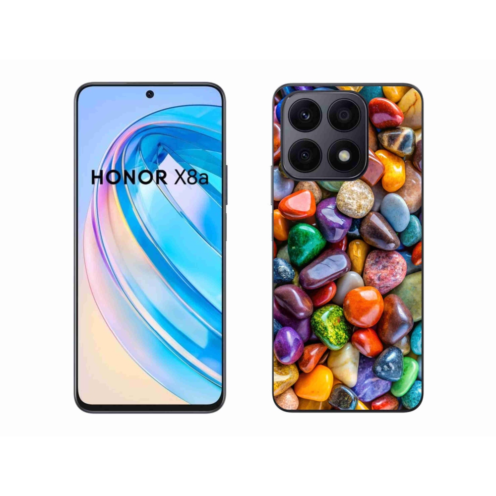 Gelový kryt mmCase na Honor X8a - barevné kamínky