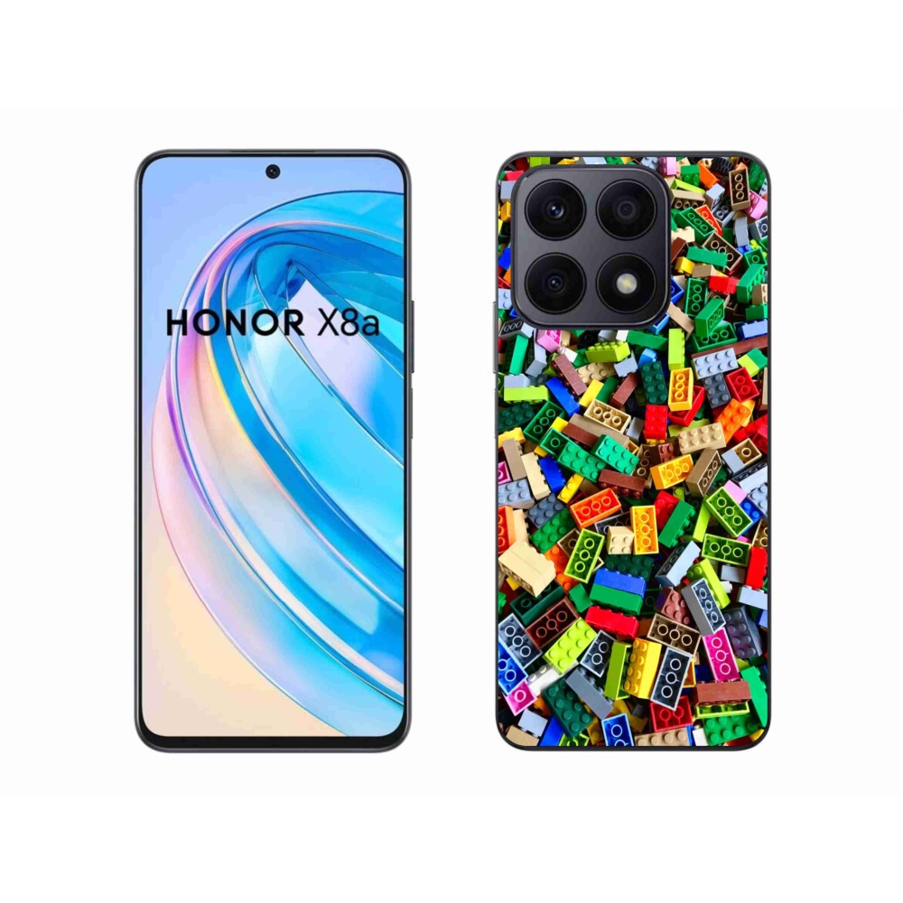 Gelový kryt mmCase na Honor X8a - barevné stavební kostky
