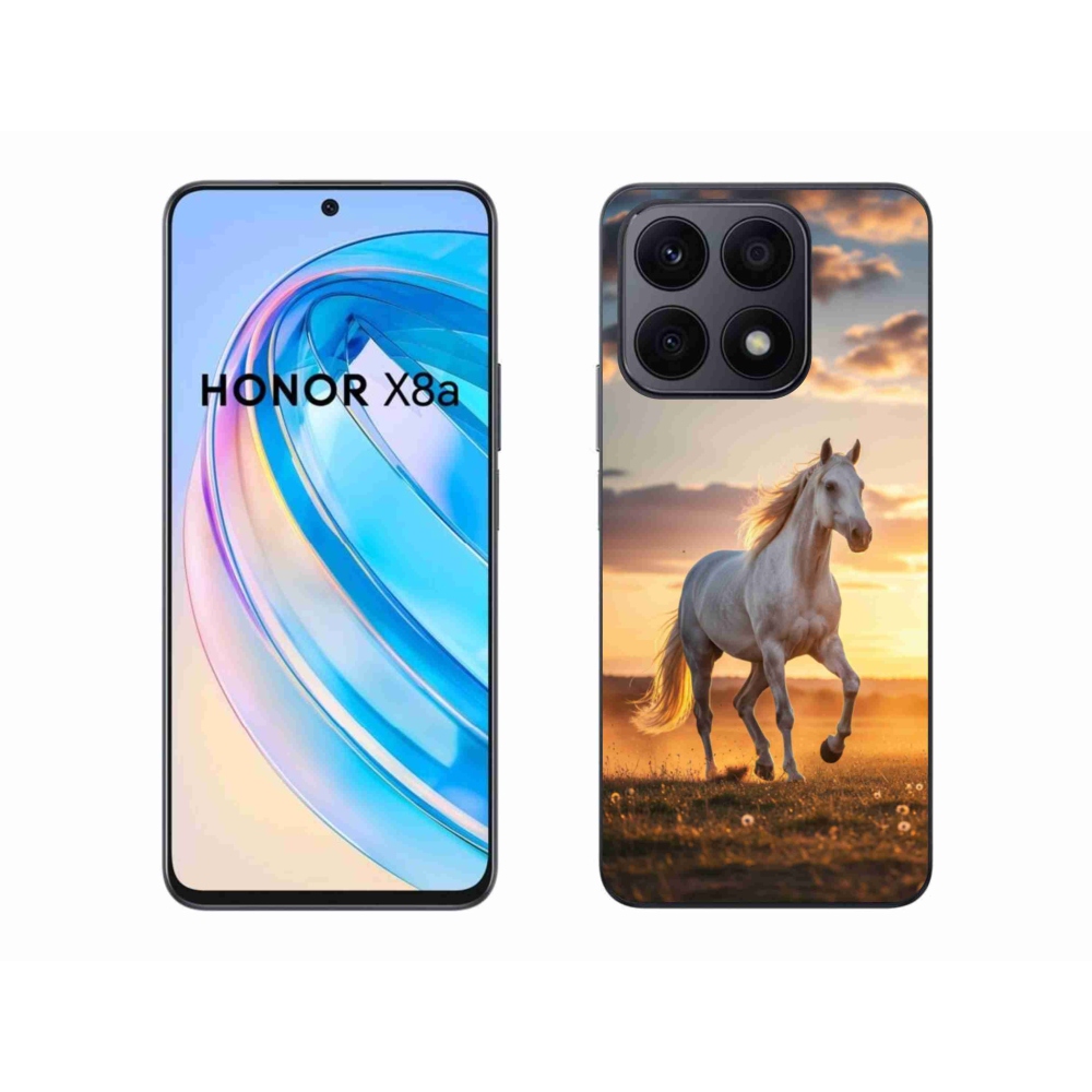 Gelový kryt mmCase na Honor X8a - běžící bílý kůň 2