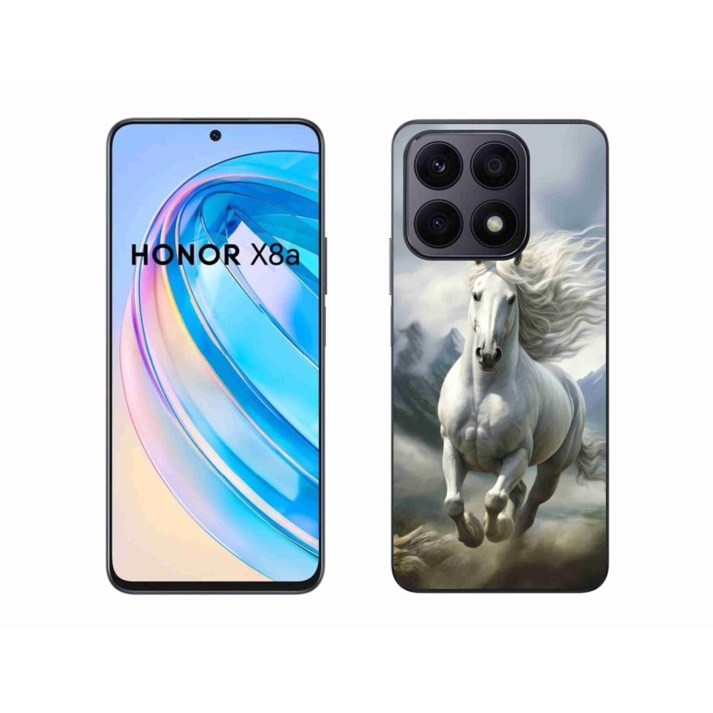Gelový kryt mmCase na Honor X8a - běžící bílý kůň 3