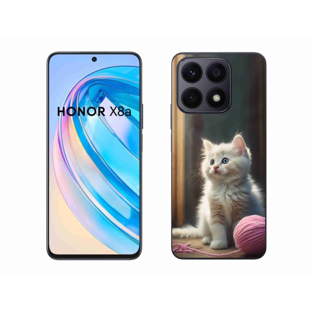 Gelový kryt mmCase na Honor X8a - bílé kotě 2