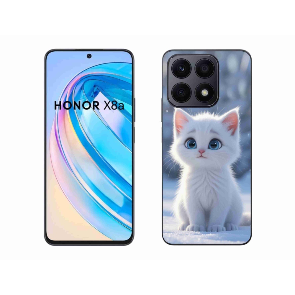 Gelový kryt mmCase na Honor X8a - bílé kotě 3