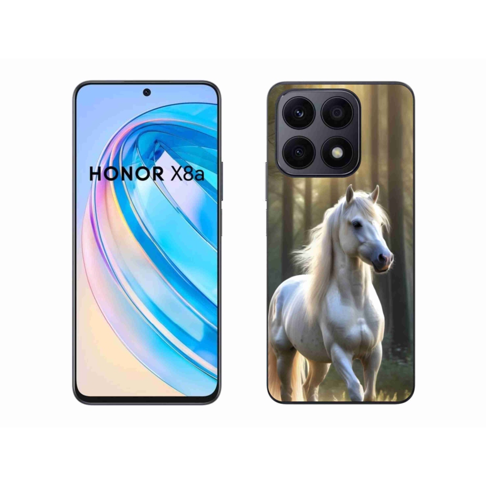 Gelový kryt mmCase na Honor X8a - bílý kůň 3