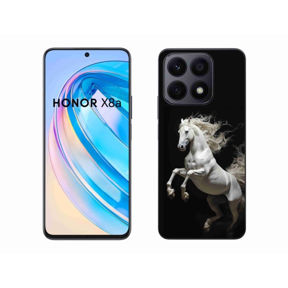 Gelový kryt mmCase na Honor X8a - bílý kůň 4